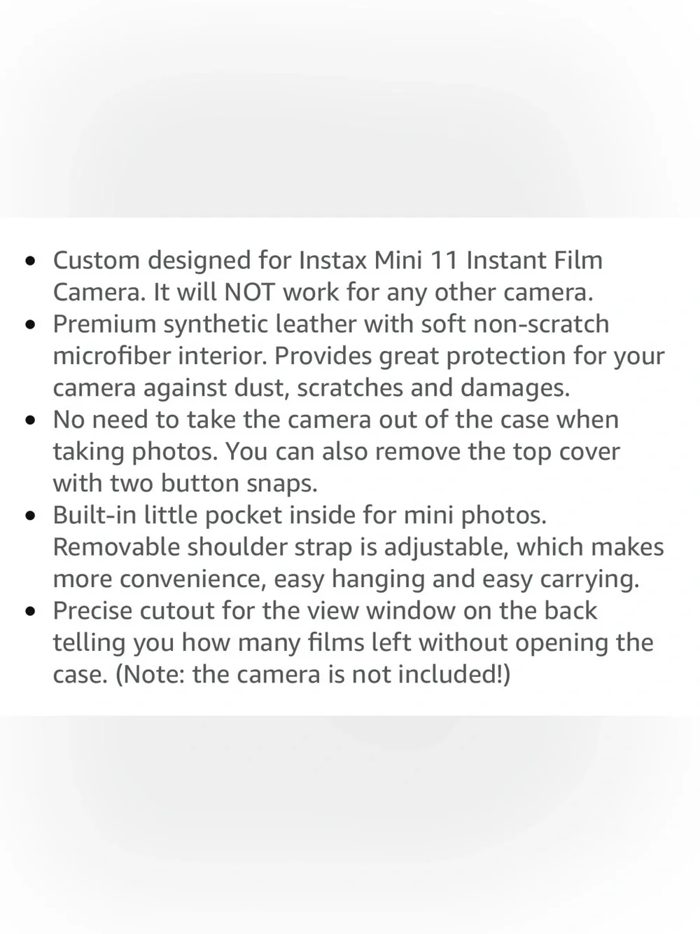 NWT Protective Clear Case for Fujifilm Instax Mini 11